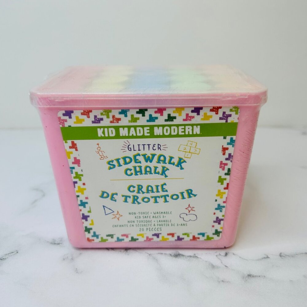 Kid Made Modern Giltter Sidewalk Chalk 20 Pieces Ages 3+